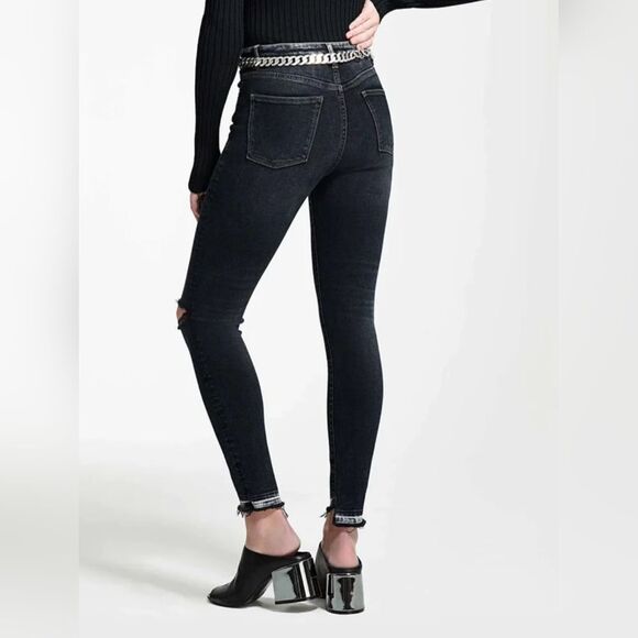 Dl1961 Chrissy Skinny Frayed Hem Jeans Sz 26 - Picture 2 of 8